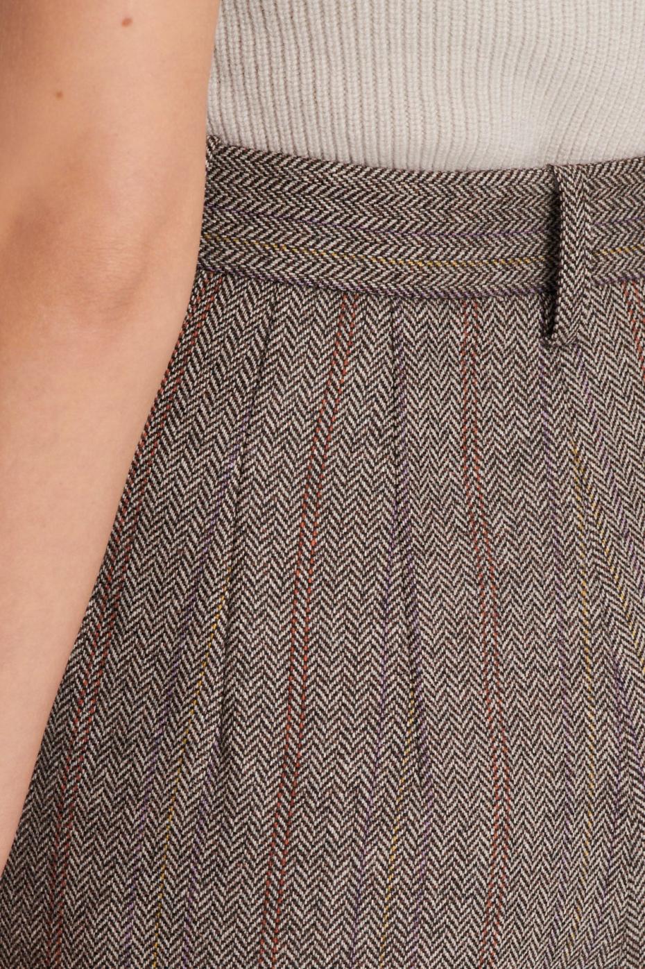 Trousers | Women Scanlan Theodore HERRINGBONE WEAVE TROUSER Moro