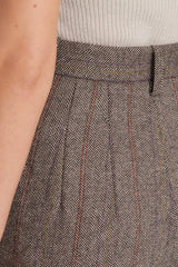 Trousers | Women Scanlan Theodore HERRINGBONE WEAVE TROUSER Moro