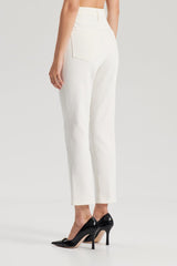 Trousers | Women Scanlan Theodore HIGH RISE STRAIGHT CROP JEAN Natural.11.5
