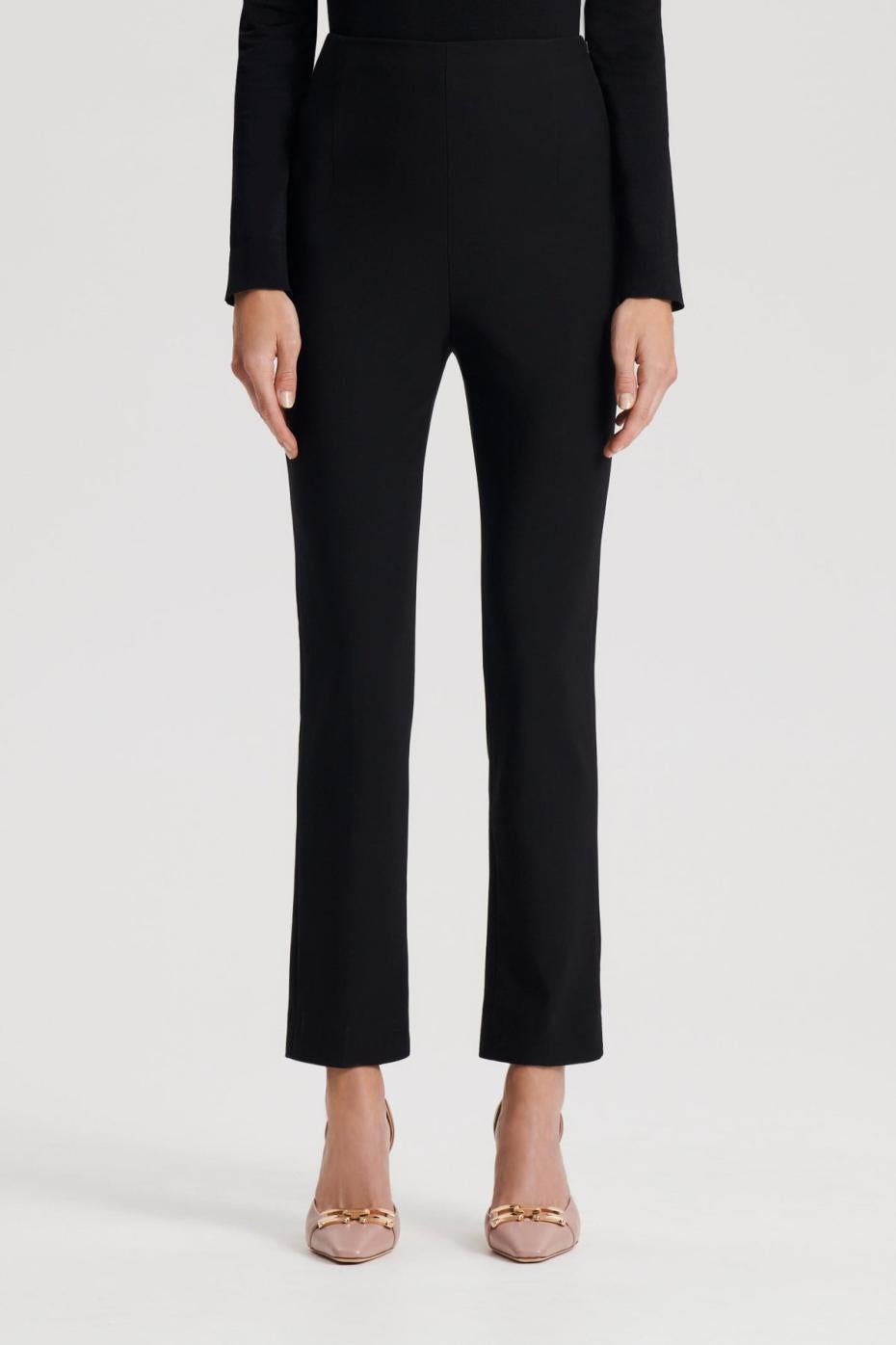 Trousers | Women Scanlan Theodore ITALIAN HIGHWAIST SLIM TROUSER Black