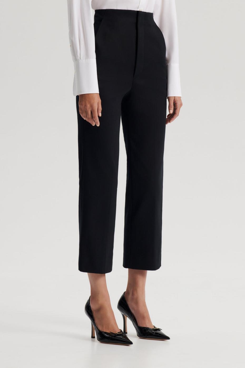 Trousers | Women Scanlan Theodore MERCERISED COTTON TROUSER Black