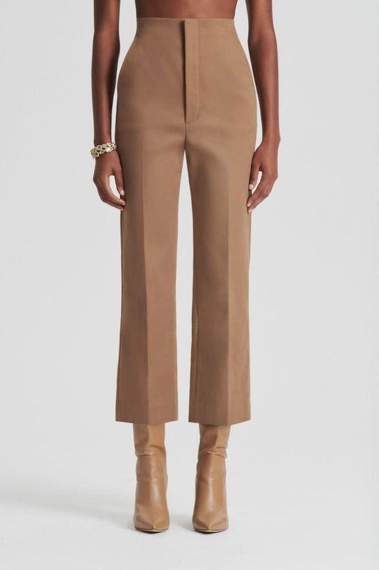 Trousers | Women Scanlan Theodore MERCERISED COTTON TROUSER Camel
