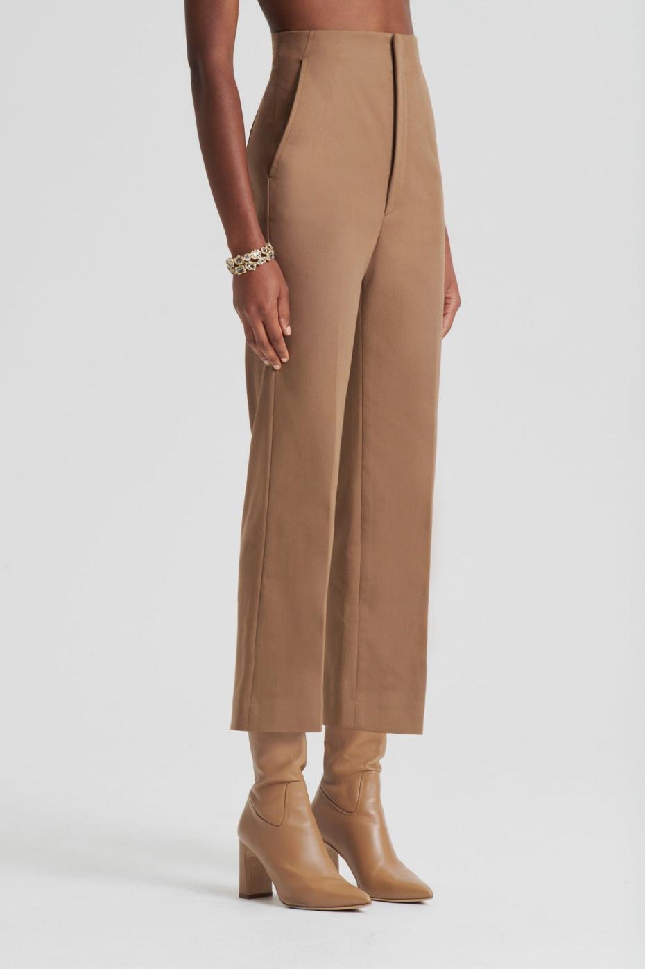 Trousers | Women Scanlan Theodore MERCERISED COTTON TROUSER Camel