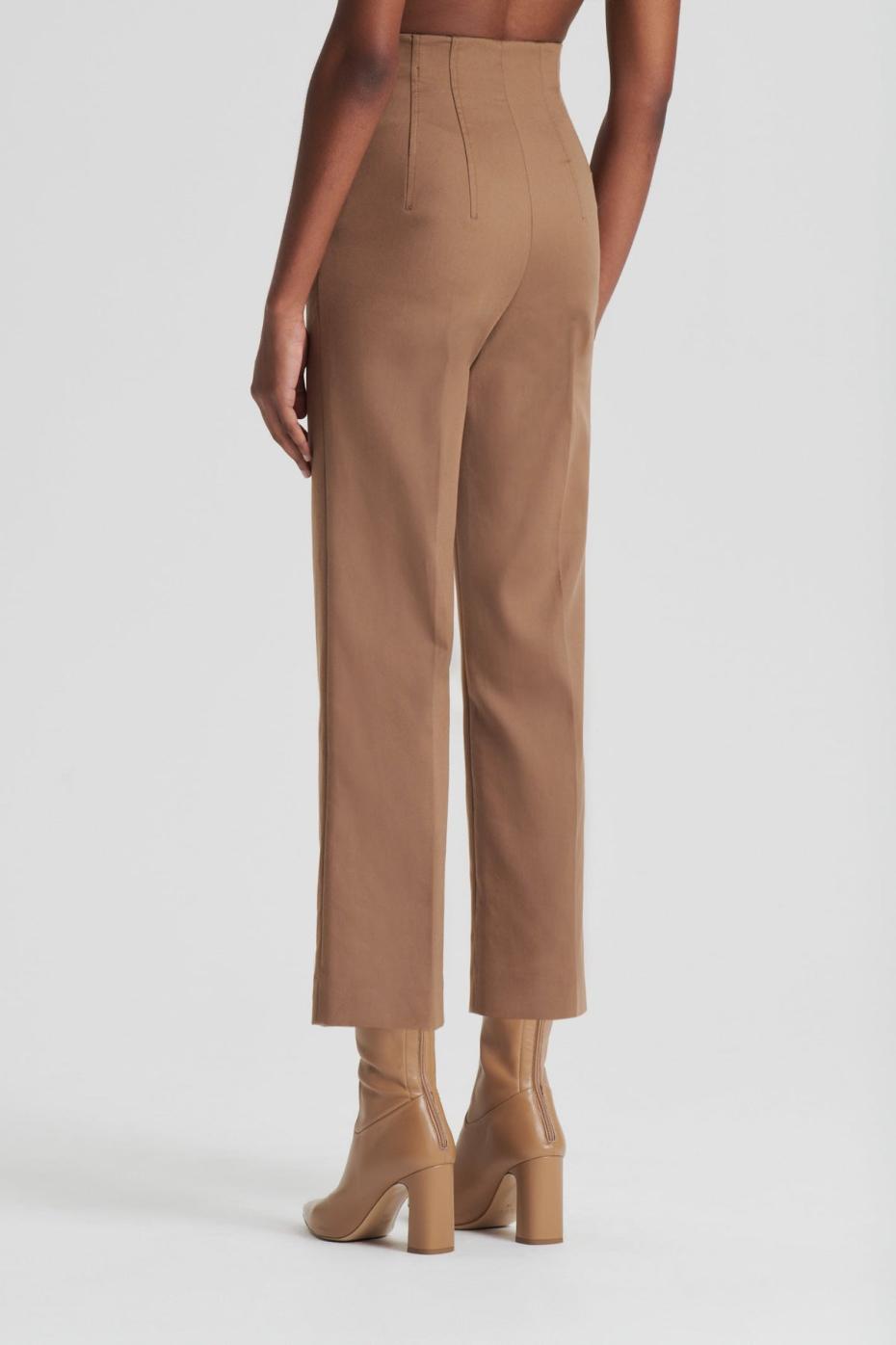 Trousers | Women Scanlan Theodore MERCERISED COTTON TROUSER Camel