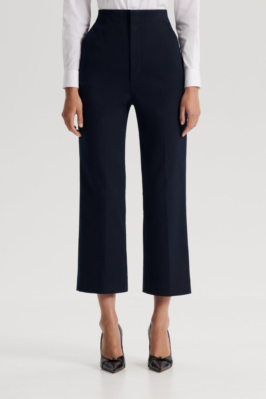 Trousers | Women Scanlan Theodore MERCERISED COTTON TROUSER Navy