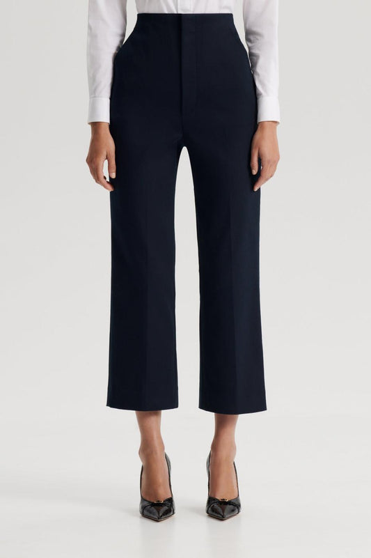 Trousers | Women Scanlan Theodore MERCERISED COTTON TROUSER Navy