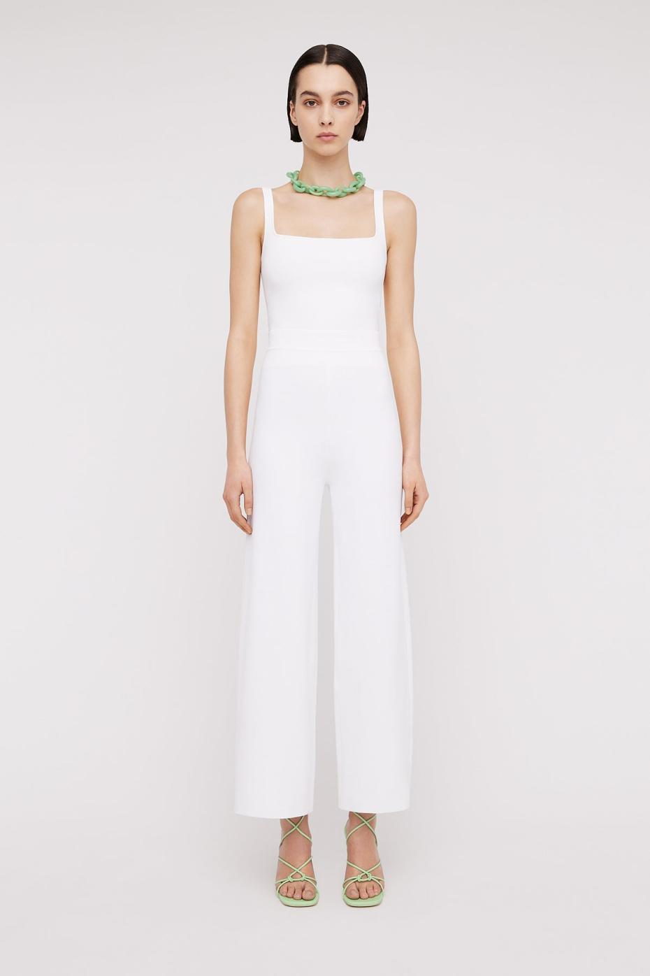 Trousers | Women Scanlan Theodore MICRO CREPE CROP TROUSER 18 White