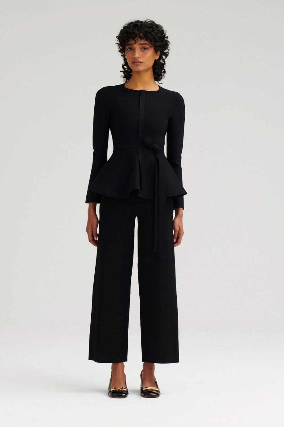 Trousers | Women Scanlan Theodore MICRO CREPE CROP TROUSER Black
