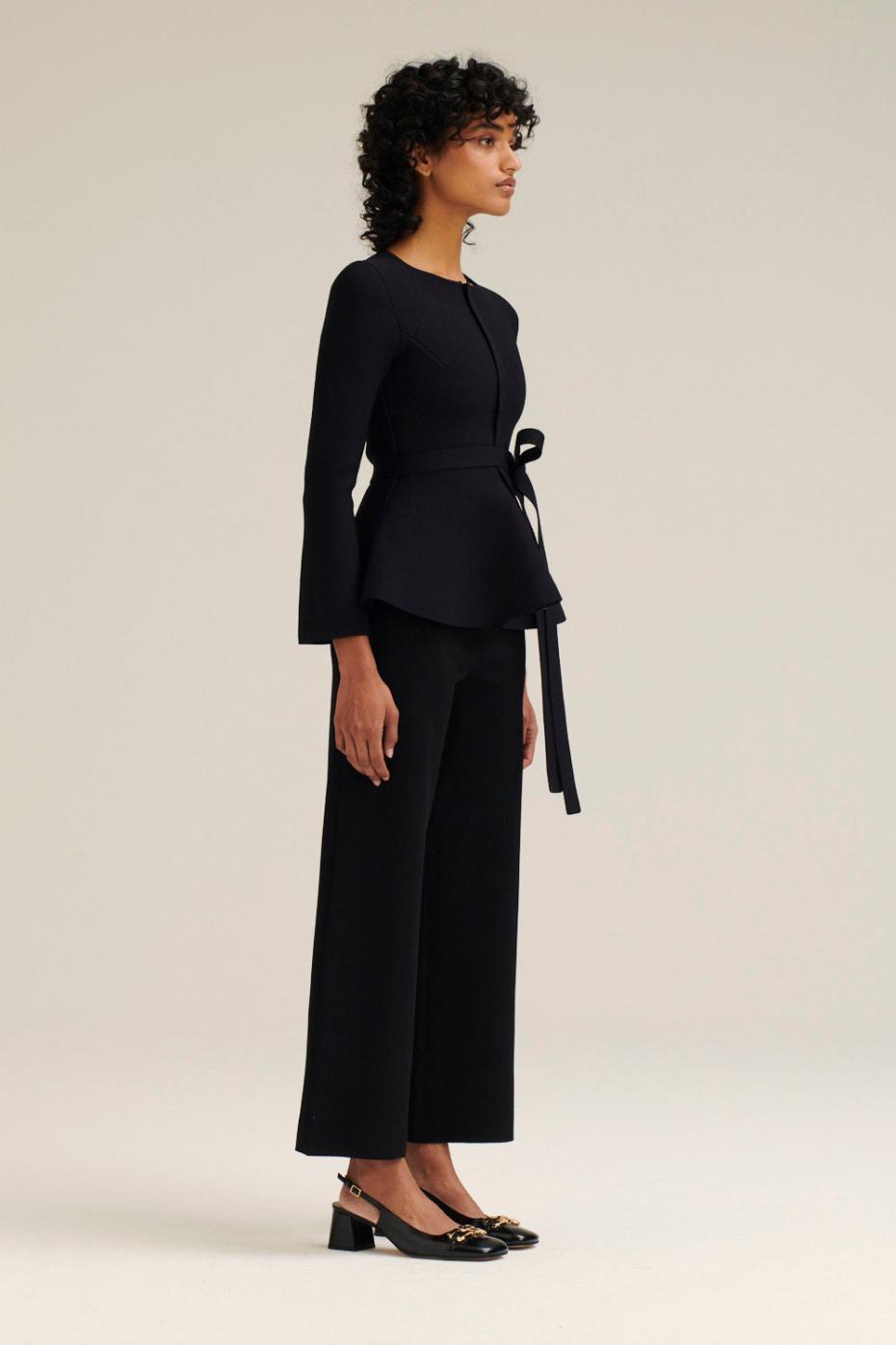 Trousers | Women Scanlan Theodore MICRO CREPE CROP TROUSER Black