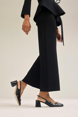 Trousers | Women Scanlan Theodore MICRO CREPE CROP TROUSER Black