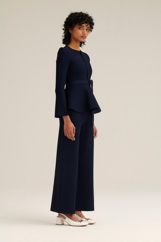 Trousers | Women Scanlan Theodore MICRO CREPE CROP TROUSER Navy