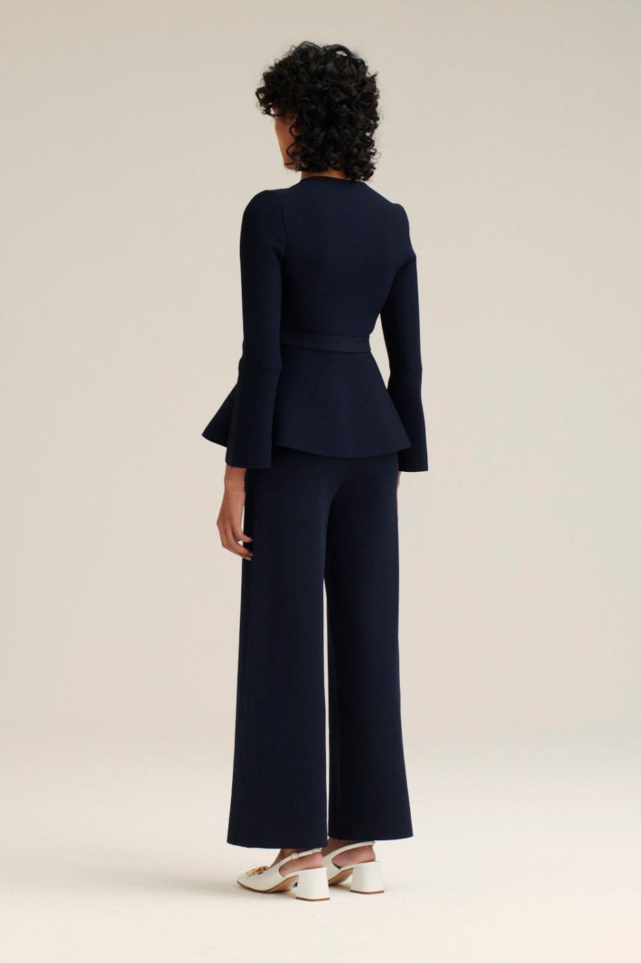 Trousers | Women Scanlan Theodore MICRO CREPE CROP TROUSER Navy