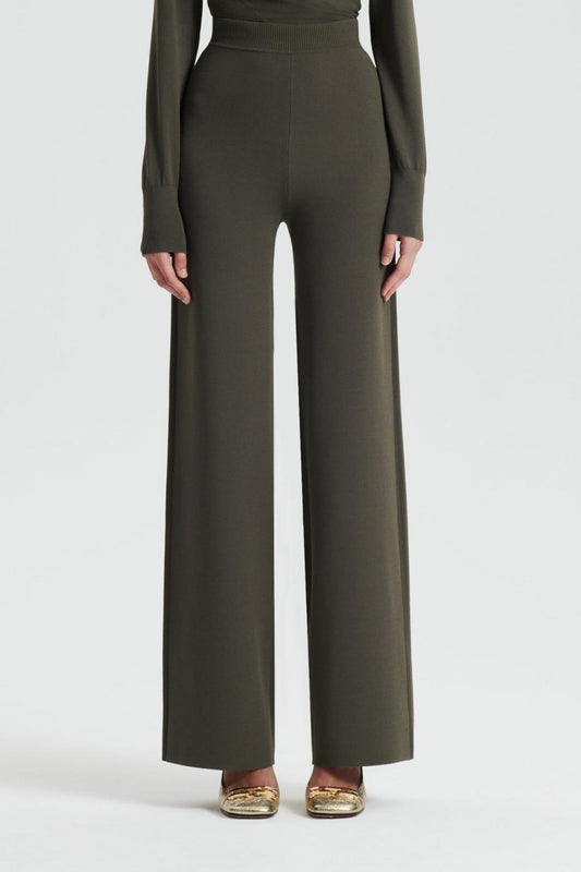 Trousers | Women Scanlan Theodore MICRO CREPE KNIT TROUSER Safari