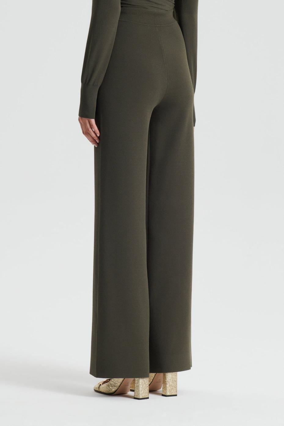 Trousers | Women Scanlan Theodore MICRO CREPE KNIT TROUSER Safari
