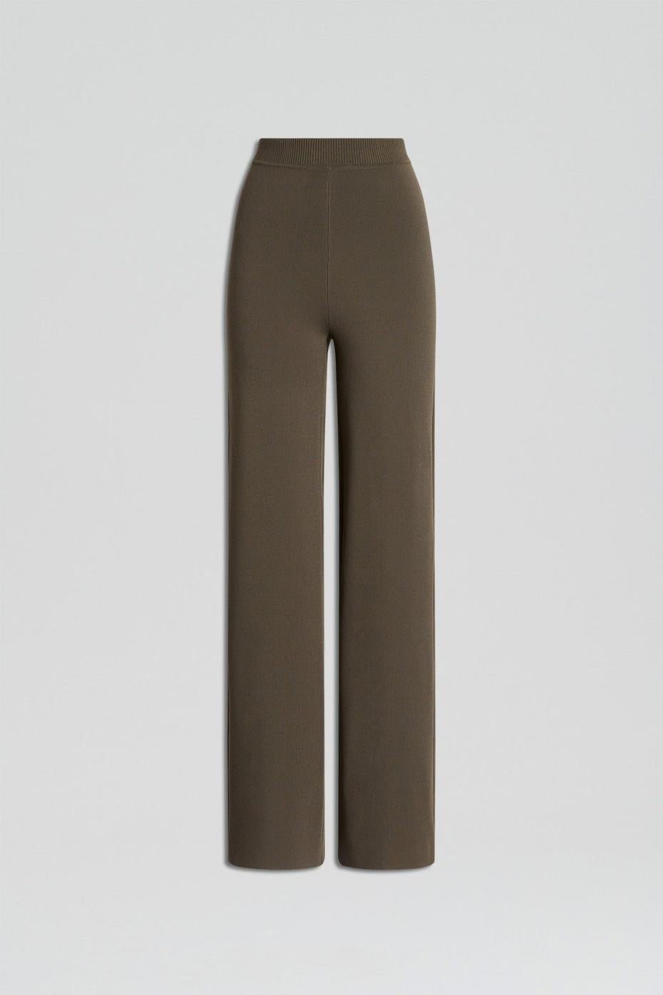 Trousers | Women Scanlan Theodore MICRO CREPE KNIT TROUSER Safari