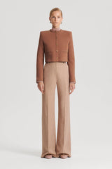 Trousers | Women Scanlan Theodore PLAID TAILORED TROUSER Caramel