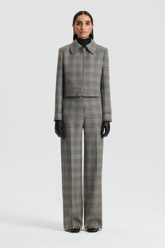 Trousers | Women Scanlan Theodore PLAID TROUSER Black.white