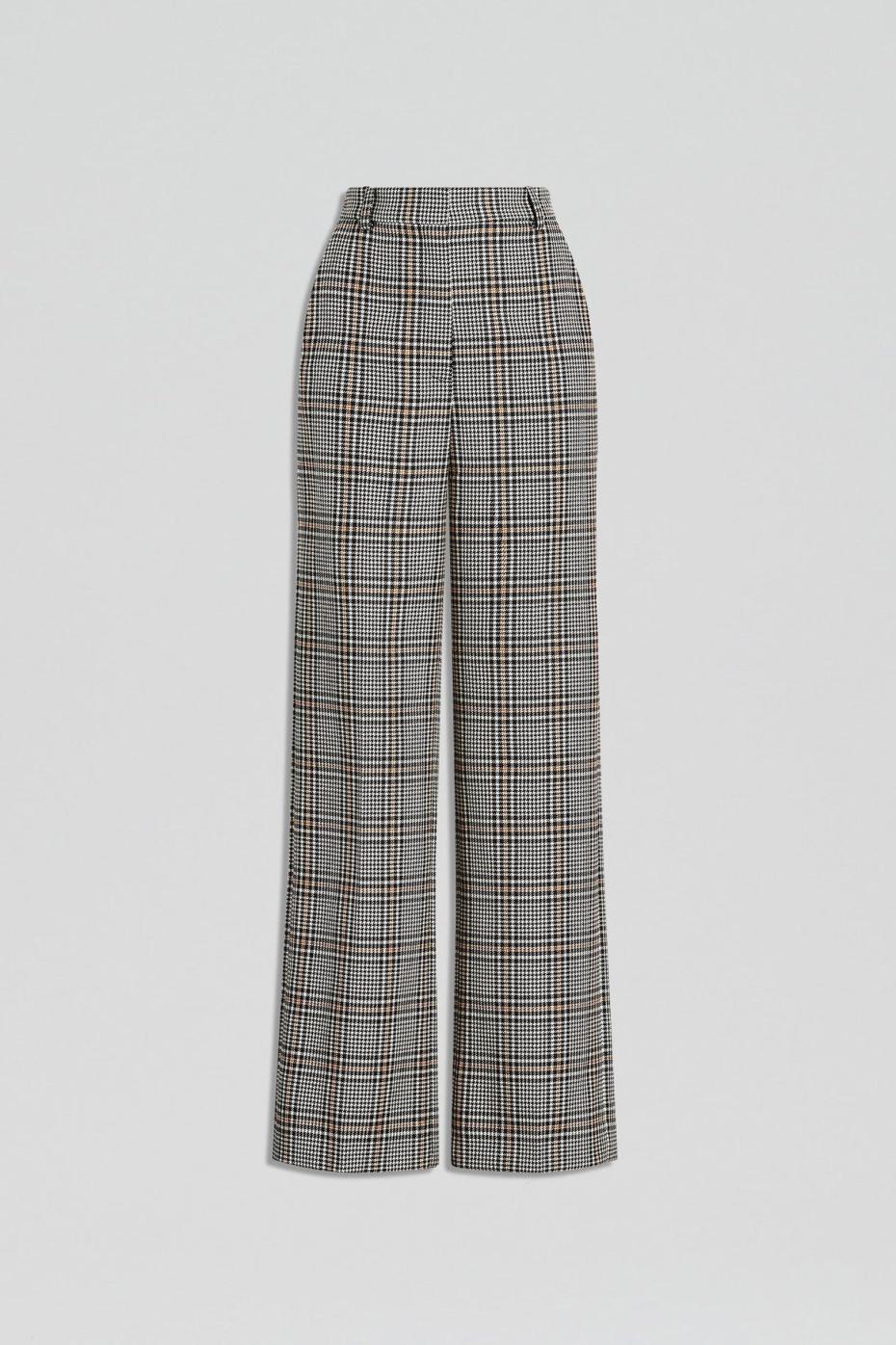Trousers | Women Scanlan Theodore PLAID TROUSER Black.white