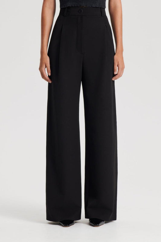 Trousers | Women Scanlan Theodore PLEAT DRAPE LEG TROUSER Black