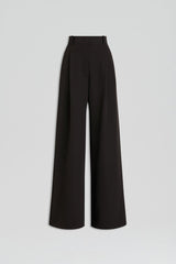 Trousers | Women Scanlan Theodore PLEAT DRAPE LEG TROUSER Black