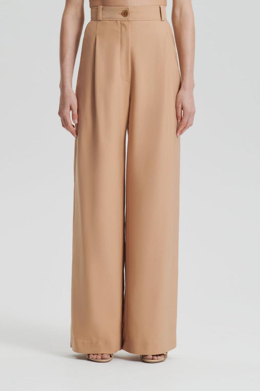Trousers | Women Scanlan Theodore PLEAT DRAPE LEG TROUSER Camel