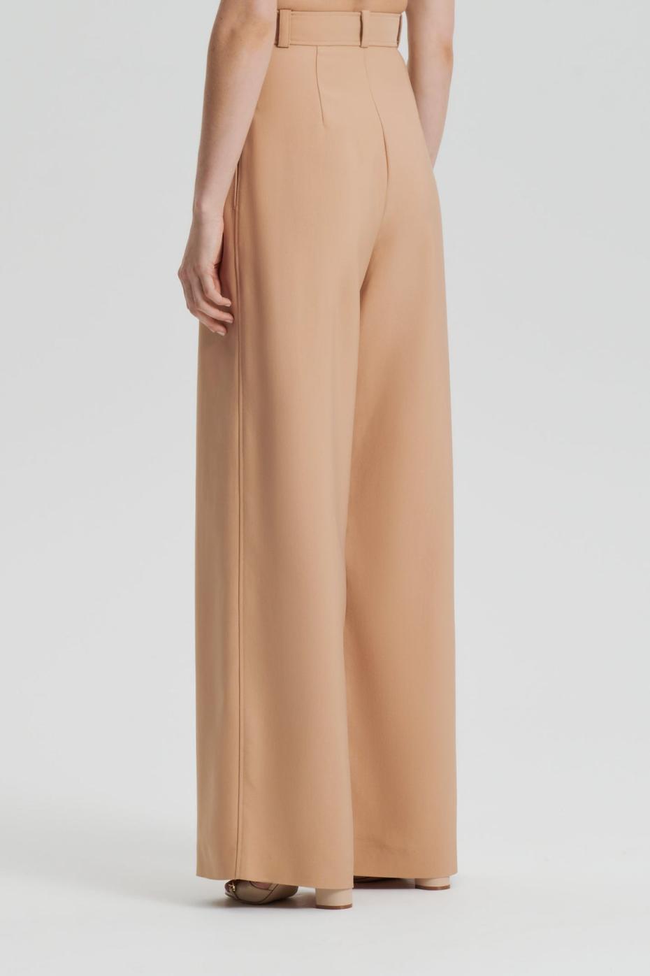 Trousers | Women Scanlan Theodore PLEAT DRAPE LEG TROUSER Camel