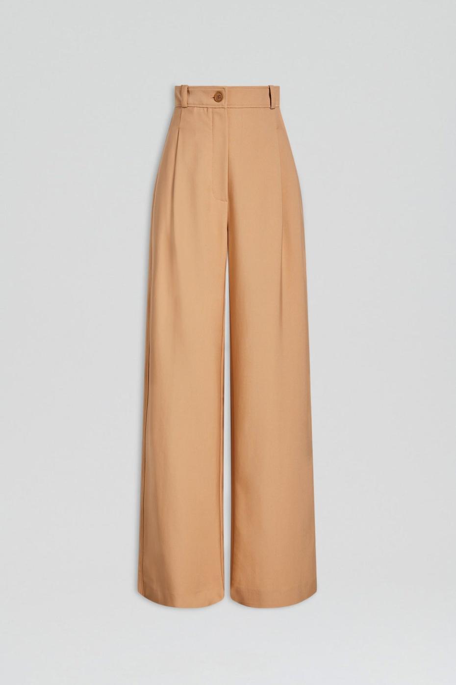 Trousers | Women Scanlan Theodore PLEAT DRAPE LEG TROUSER Camel