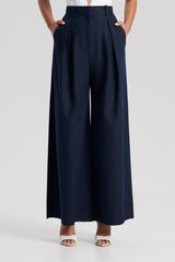 Trousers | Women Scanlan Theodore PLEAT DRAPE LEG TROUSER Navy