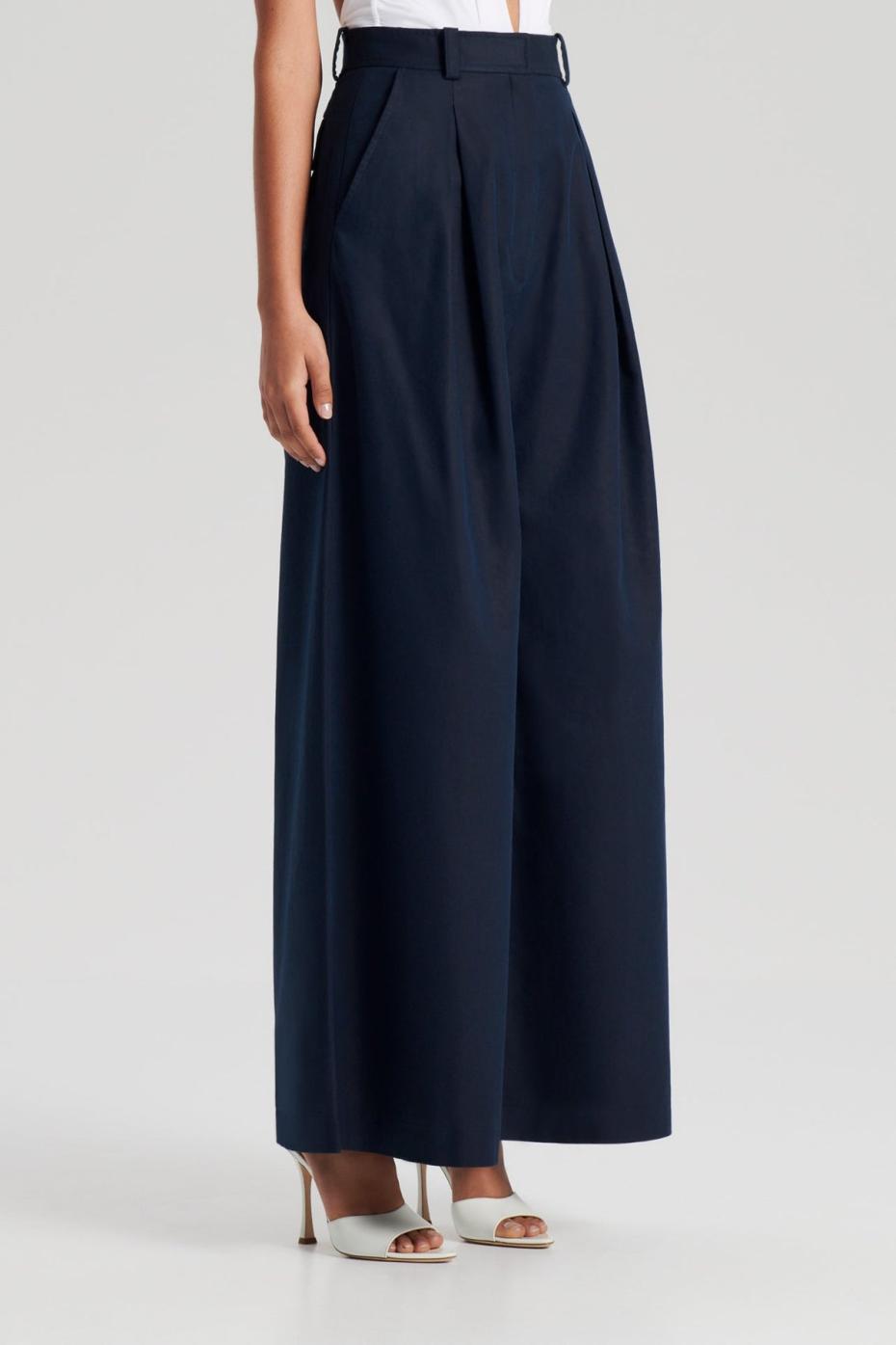 Trousers | Women Scanlan Theodore PLEAT DRAPE LEG TROUSER Navy