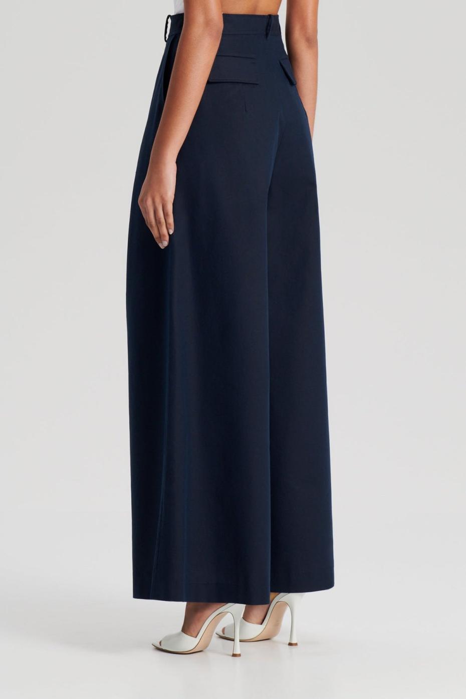 Trousers | Women Scanlan Theodore PLEAT DRAPE LEG TROUSER Navy