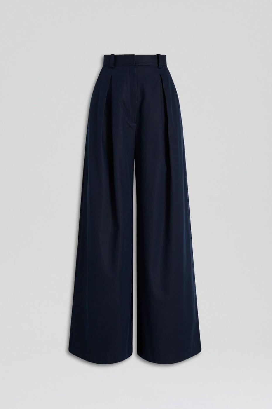 Trousers | Women Scanlan Theodore PLEAT DRAPE LEG TROUSER Navy