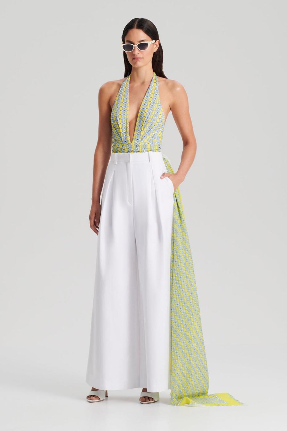 Trousers | Women Scanlan Theodore PLEAT DRAPE LEG TROUSER Optical.white