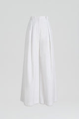 Trousers | Women Scanlan Theodore PLEAT DRAPE LEG TROUSER Optical.white