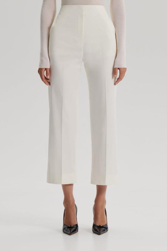 Trousers | Women Scanlan Theodore SATEEN CROPPED WIDE LEG TROUSER Bianco
