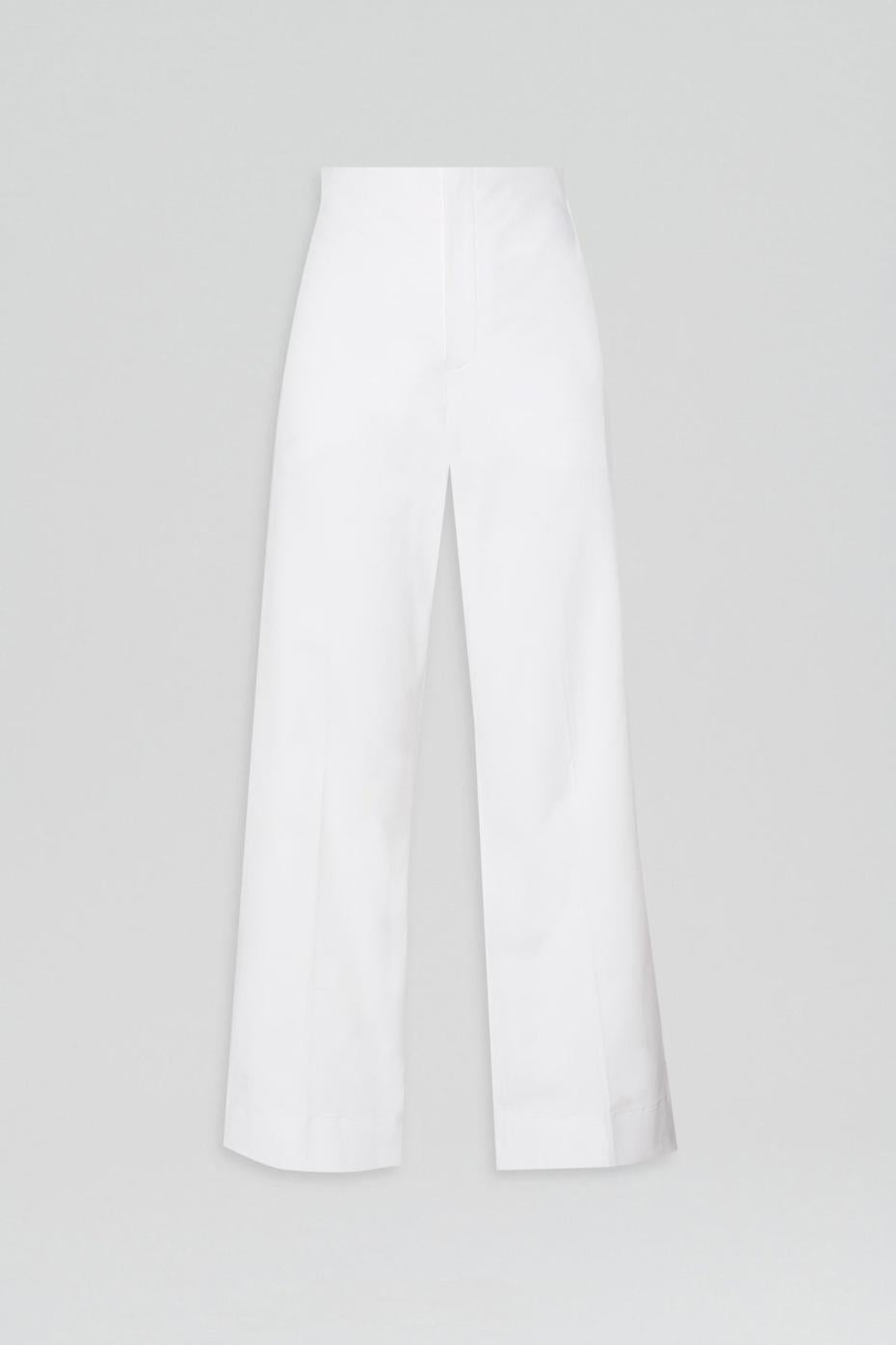 Trousers | Women Scanlan Theodore SATEEN CROPPED WIDE LEG TROUSER Bianco