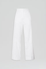 Trousers | Women Scanlan Theodore SATEEN CROPPED WIDE LEG TROUSER Bianco