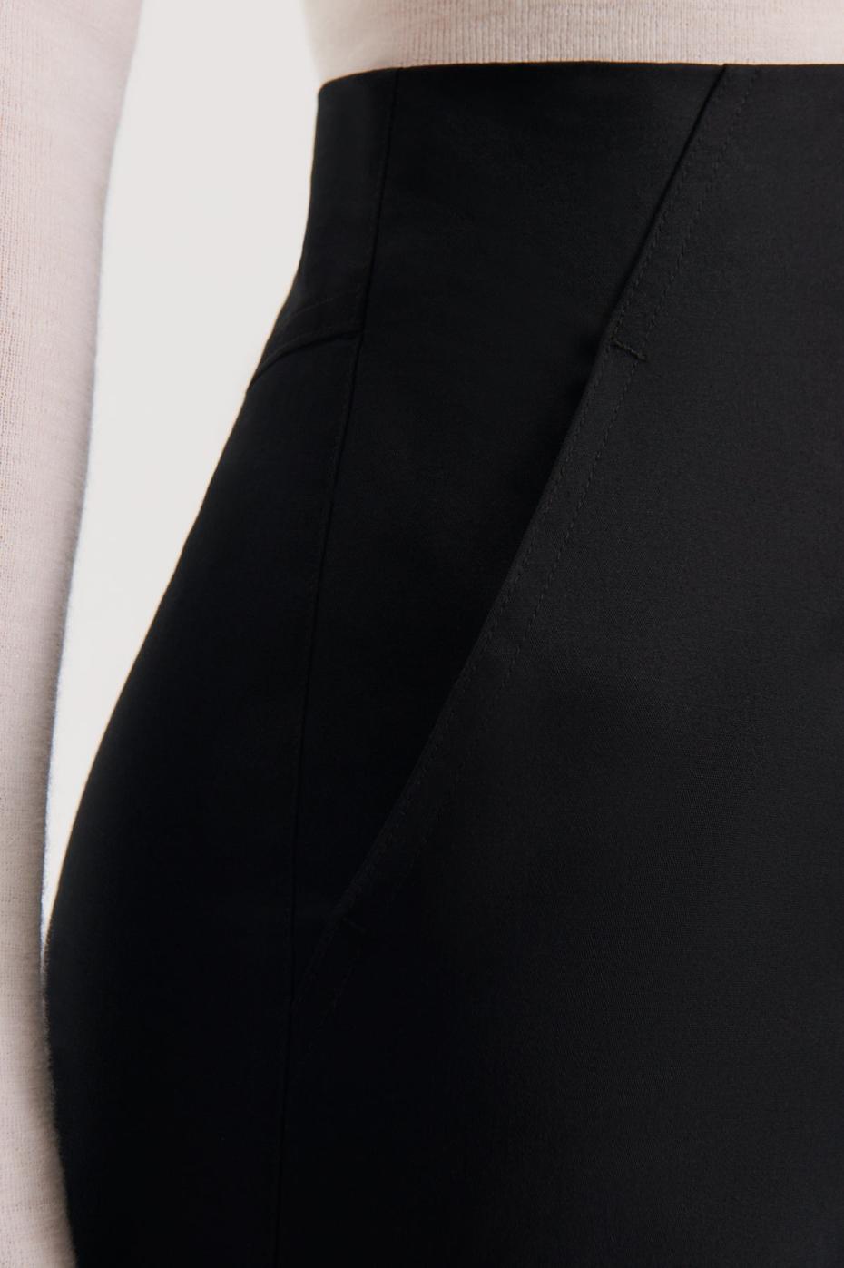 Trousers | Women Scanlan Theodore SATEEN CROPPED WIDE LEG TROUSER Black