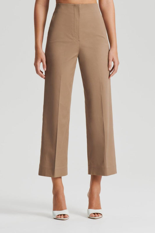 Trousers | Women Scanlan Theodore SATEEN CROPPED WIDE LEG TROUSER Dark.camel