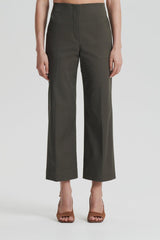 Trousers | Women Scanlan Theodore SATEEN CROPPED WIDE LEG TROUSER Khaki