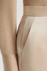 Trousers | Women Scanlan Theodore SATIN DRAPE LEG TROUSER Gold
