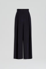 Trousers | Women Scanlan Theodore SILK CROP TROUSER Navy