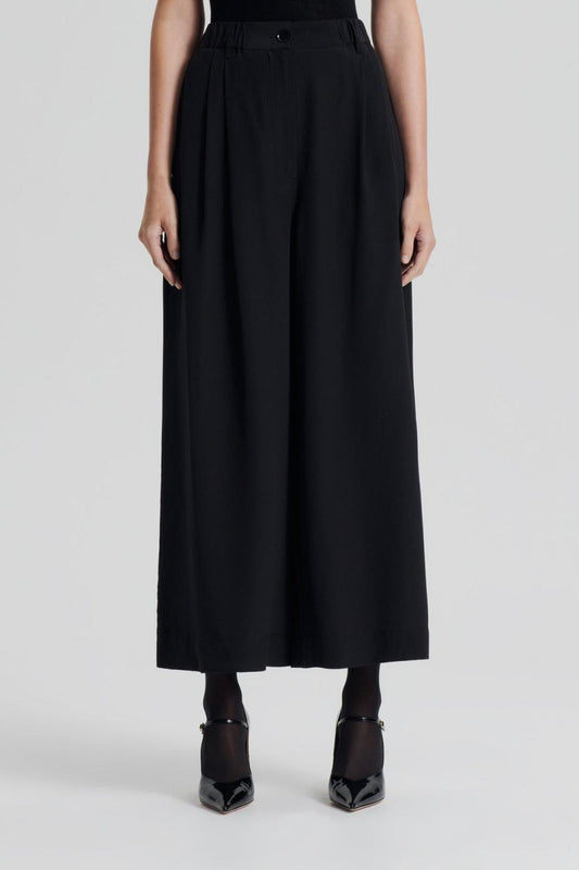 Trousers | Women Scanlan Theodore SILK CROPPED TROUSER Black