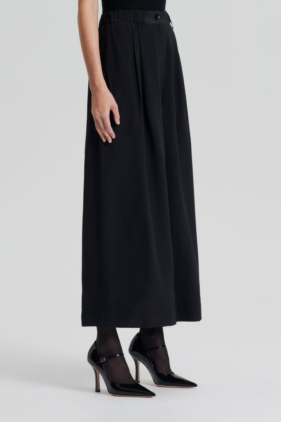 Trousers | Women Scanlan Theodore SILK CROPPED TROUSER Black