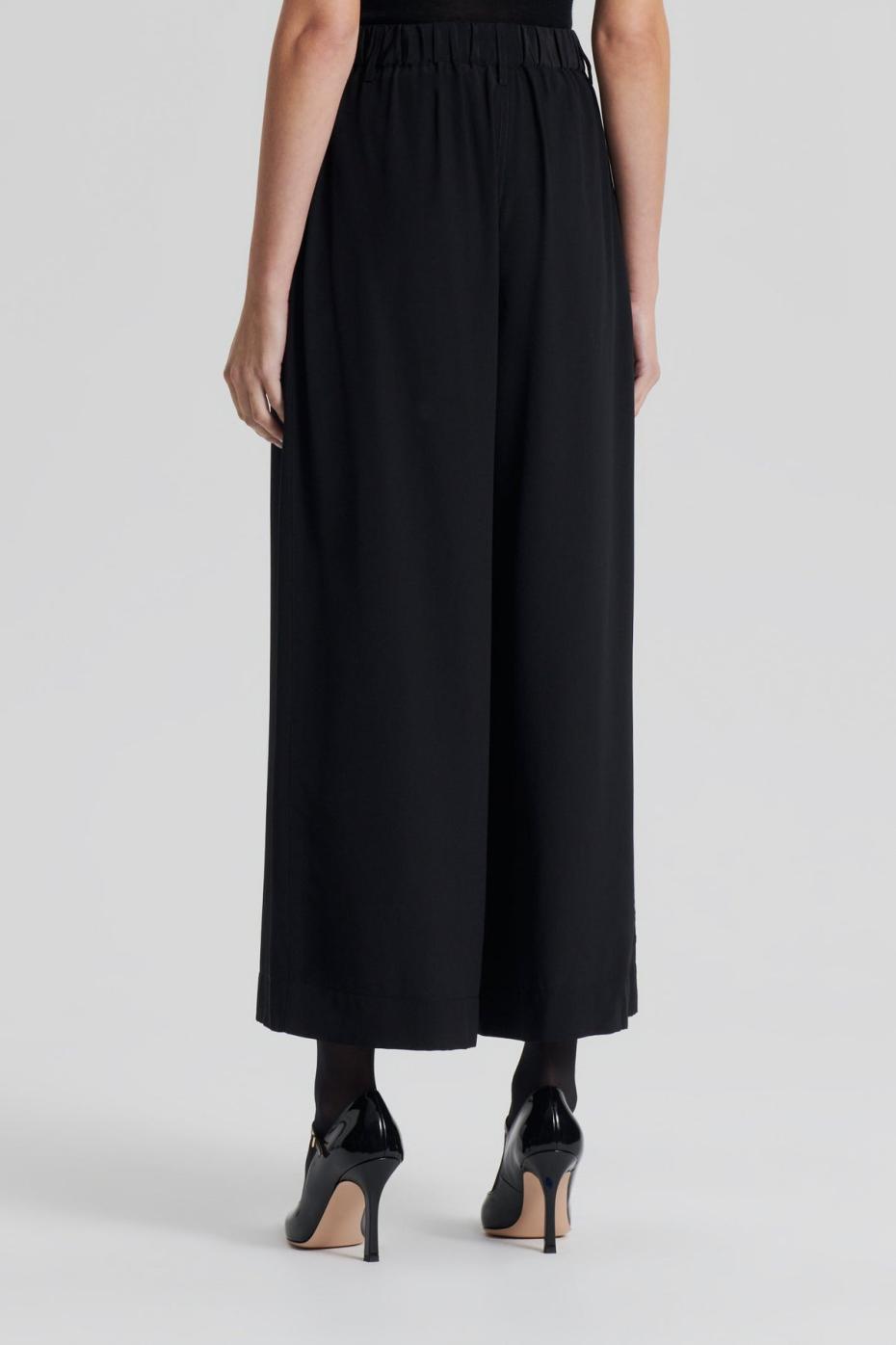 Trousers | Women Scanlan Theodore SILK CROPPED TROUSER Black