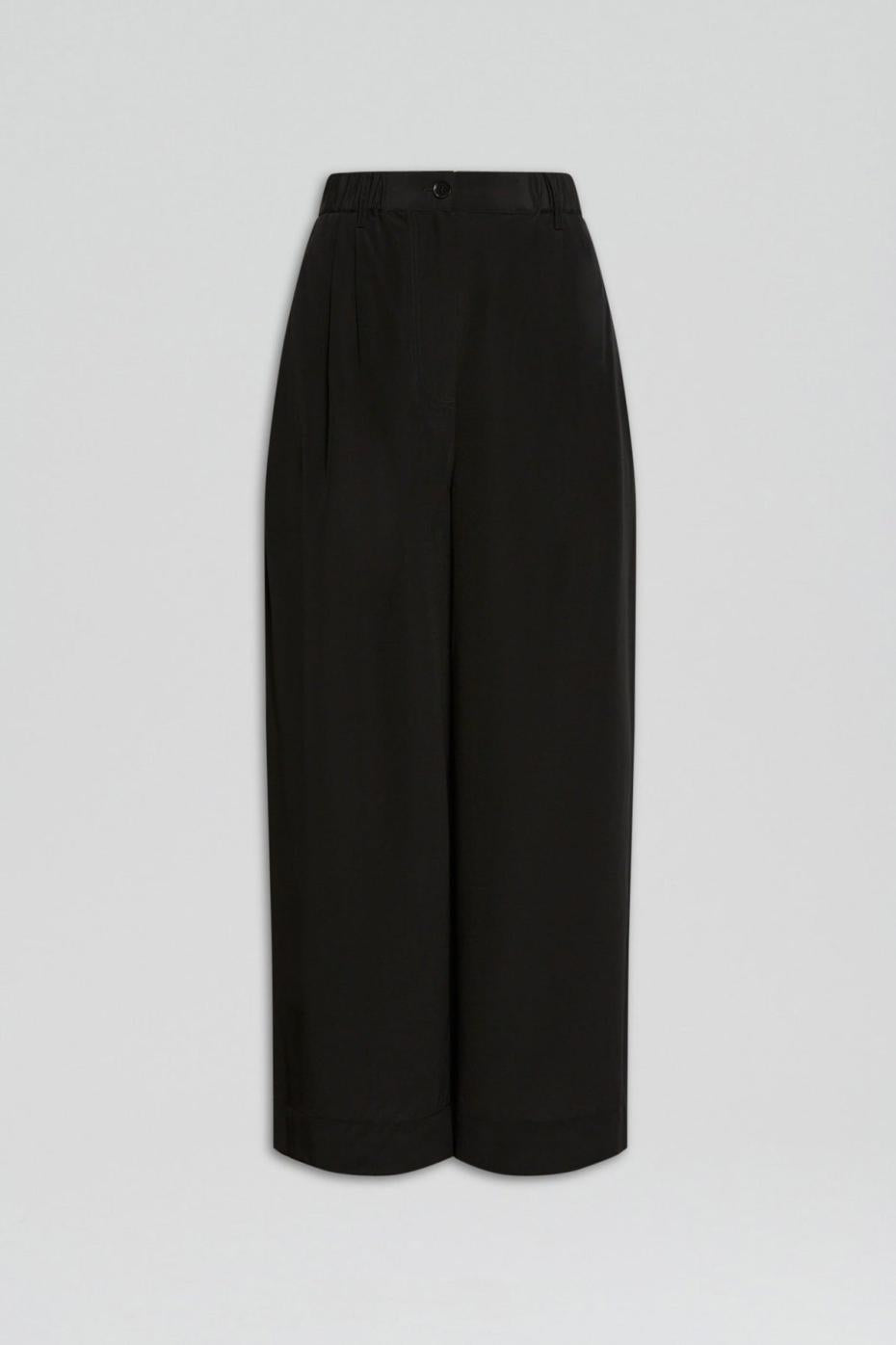 Trousers | Women Scanlan Theodore SILK CROPPED TROUSER Black