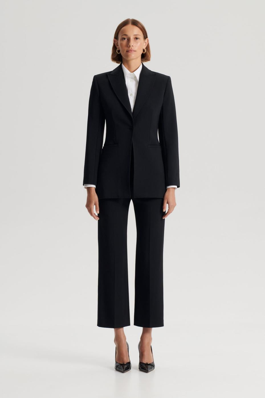 Trousers | Women Scanlan Theodore TAILORED CROP HIGH WAIST TROUSER Black