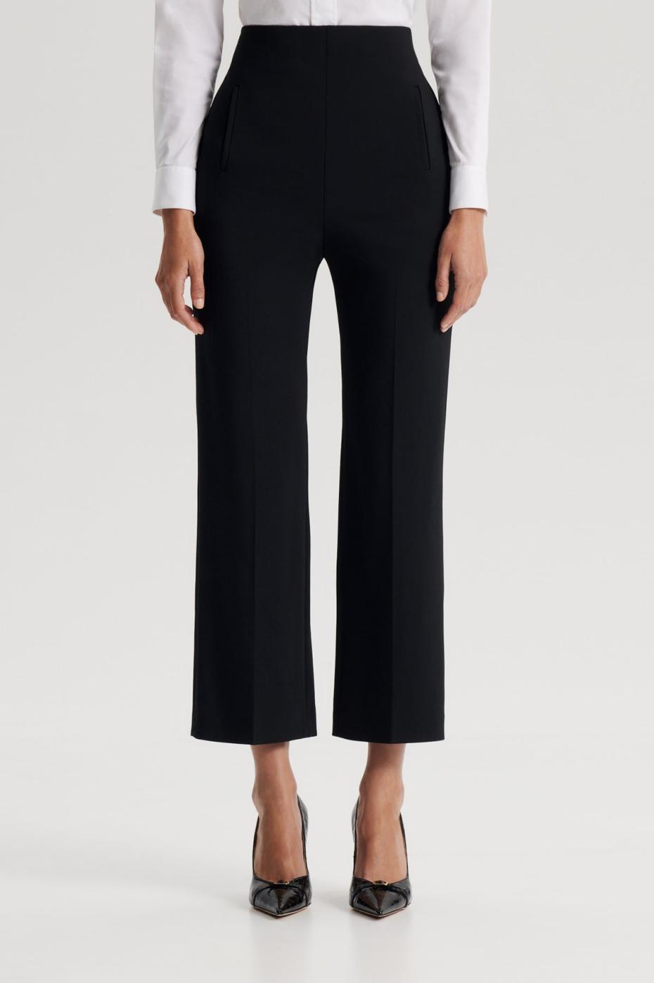 Trousers | Women Scanlan Theodore TAILORED CROP HIGH WAIST TROUSER Black