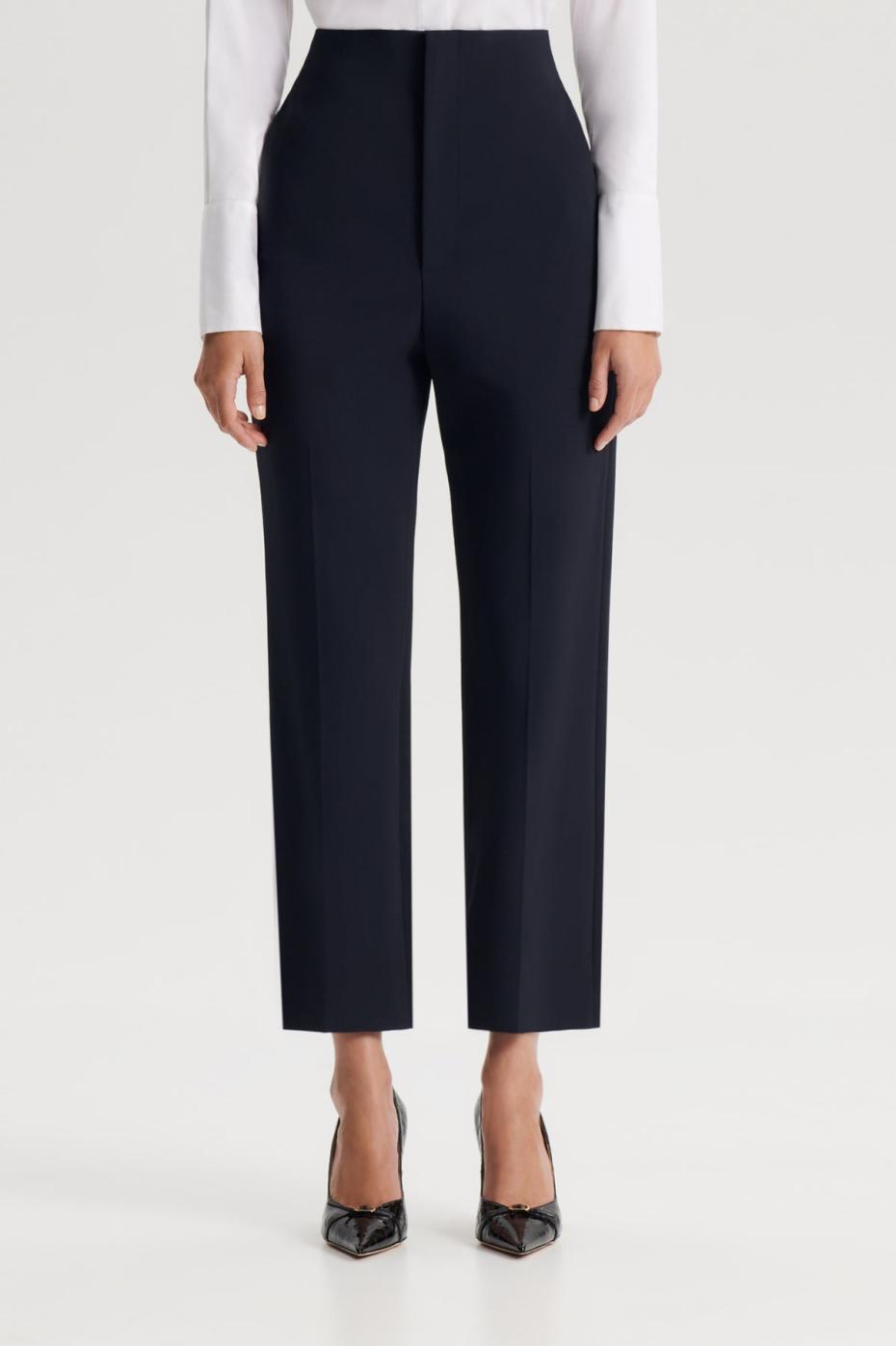Trousers | Women Scanlan Theodore TAILORED SLIM CROP TROUSER Navy