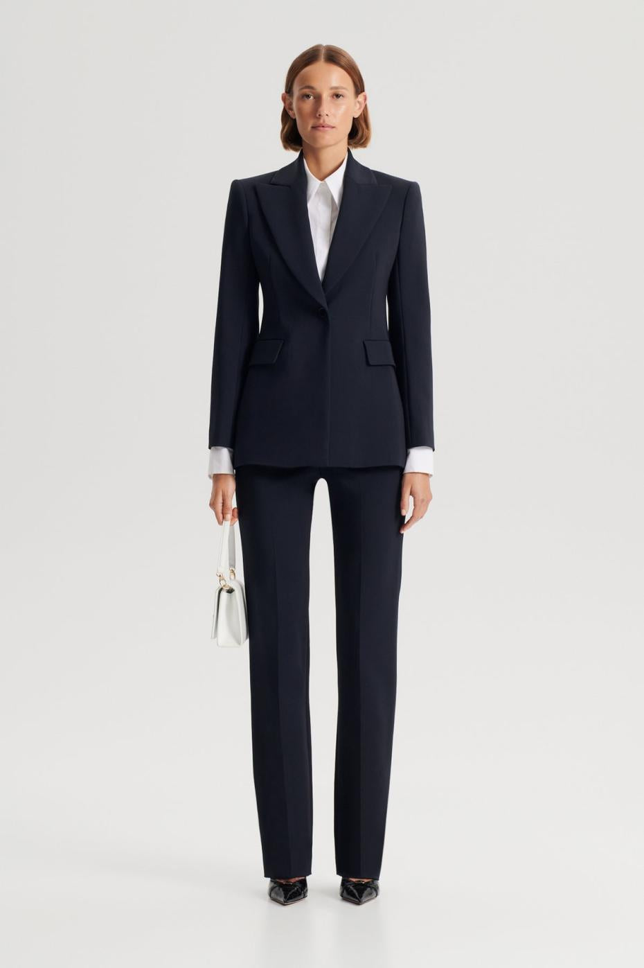 Trousers | Women Scanlan Theodore TAILORED SLIM TROUSER Navy