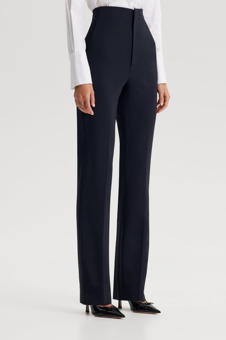 Trousers | Women Scanlan Theodore TAILORED SLIM TROUSER Navy